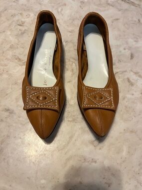 Joseph LaRose Pointed Ballet Flats in Cognac